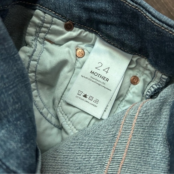 MOTHER Denim Looker Ankle Fray Jeans in Girl Crush Sz 24 - Picture 10 of 11